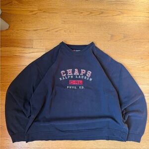 Vintage 90's  Ralph Lauren CHAPS Phys. ed. crewneck sweatshirt size XXL